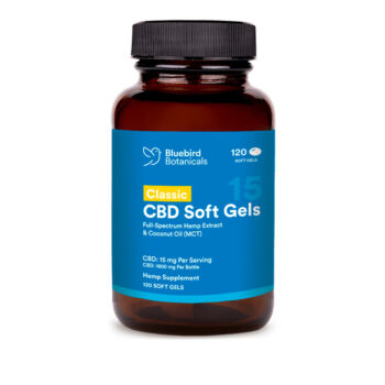 Bluebird Botanicals, Classic CBD Oil Softgels, Full Spectrum, 120ct, 1800mg CBD