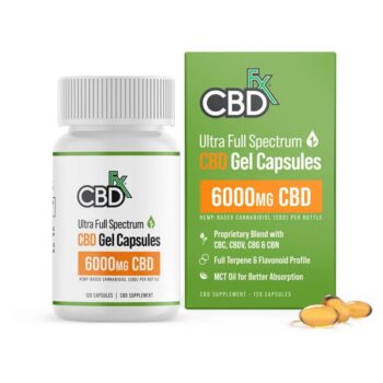 CBDfx, CBD Soft Gel Capsules 50mg, Full Spectrum, 120ct, 6000mg CBD