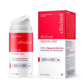 Elixinol, Sports CBD Gel, Broad Spectrum THC-Free, 3.4fl oz, 1000mg CBD