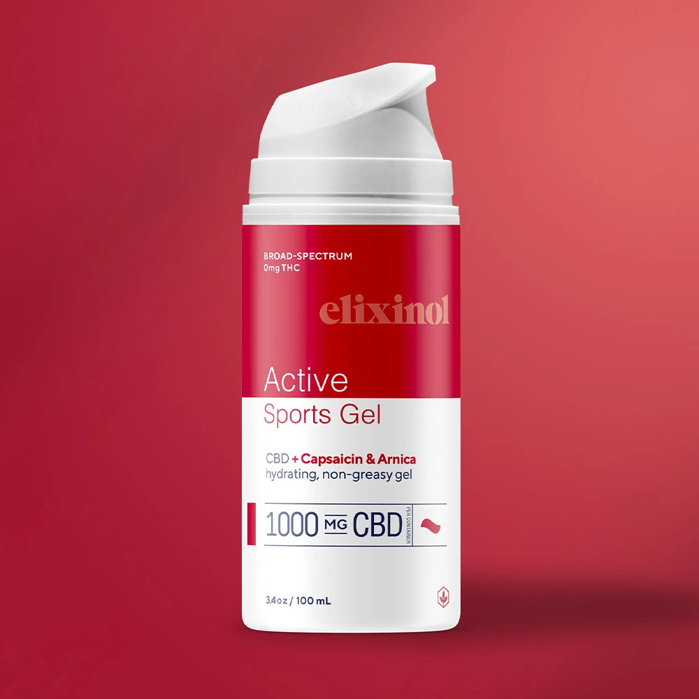 Elixinol, Sports CBD Gel, Broad Spectrum THC-Free, 3.4fl oz, 1000mg CBD