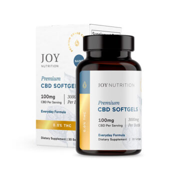 Joy Organics, CBD Softgels, Broad Spectrum THC-Free, 30ct, 3000mg CBD