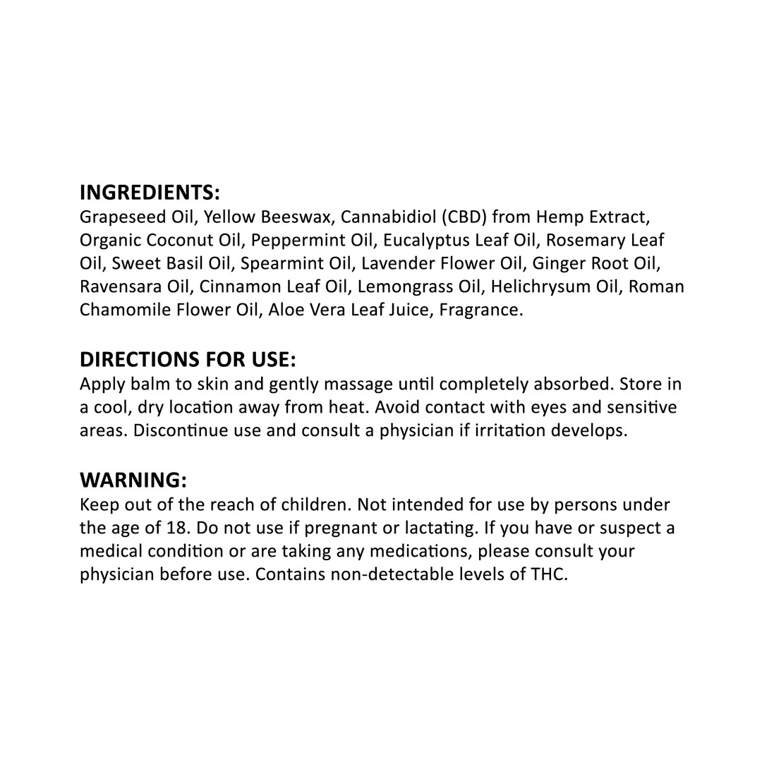 Koi CBD, Hemp Extract Healing CBD Balm, Full Spectrum, 1.7oz, 3000mg CBD