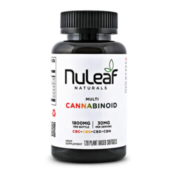 NuLeaf Naturals, Multicannabinoid Softgels CBD+CBC+CBG+CBN, Full Spectrum, 120ct, 1800mg Multi