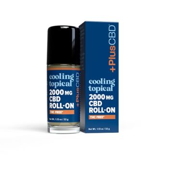 PlusCBD, Cooling Topical CBD Roll-On, Isolate THC-Free, 1.13oz, 2000mg CBD