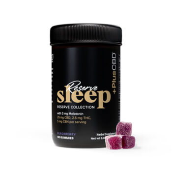 PlusCBD, Reserve Sleep Melatonin CBD Gummies, Blackberry, Full Spectrum, 60ct, 150mg THC + 300mg CBN + 1500mg CBD