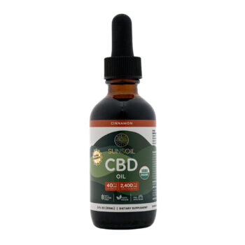 Sunsoil, Extra Strength CBD Oil, Cinnamon, Full Spectrum, 2fl oz, 2400mg CBD