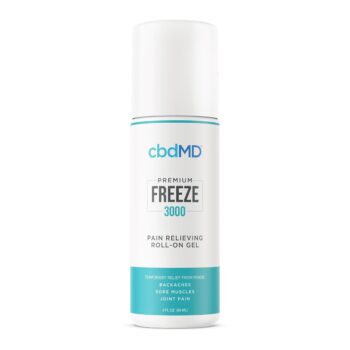 cbdMD, CBD Freeze Roller Gel, Broad Spectrum THC-Free, 3fl oz, 3000mg CBD